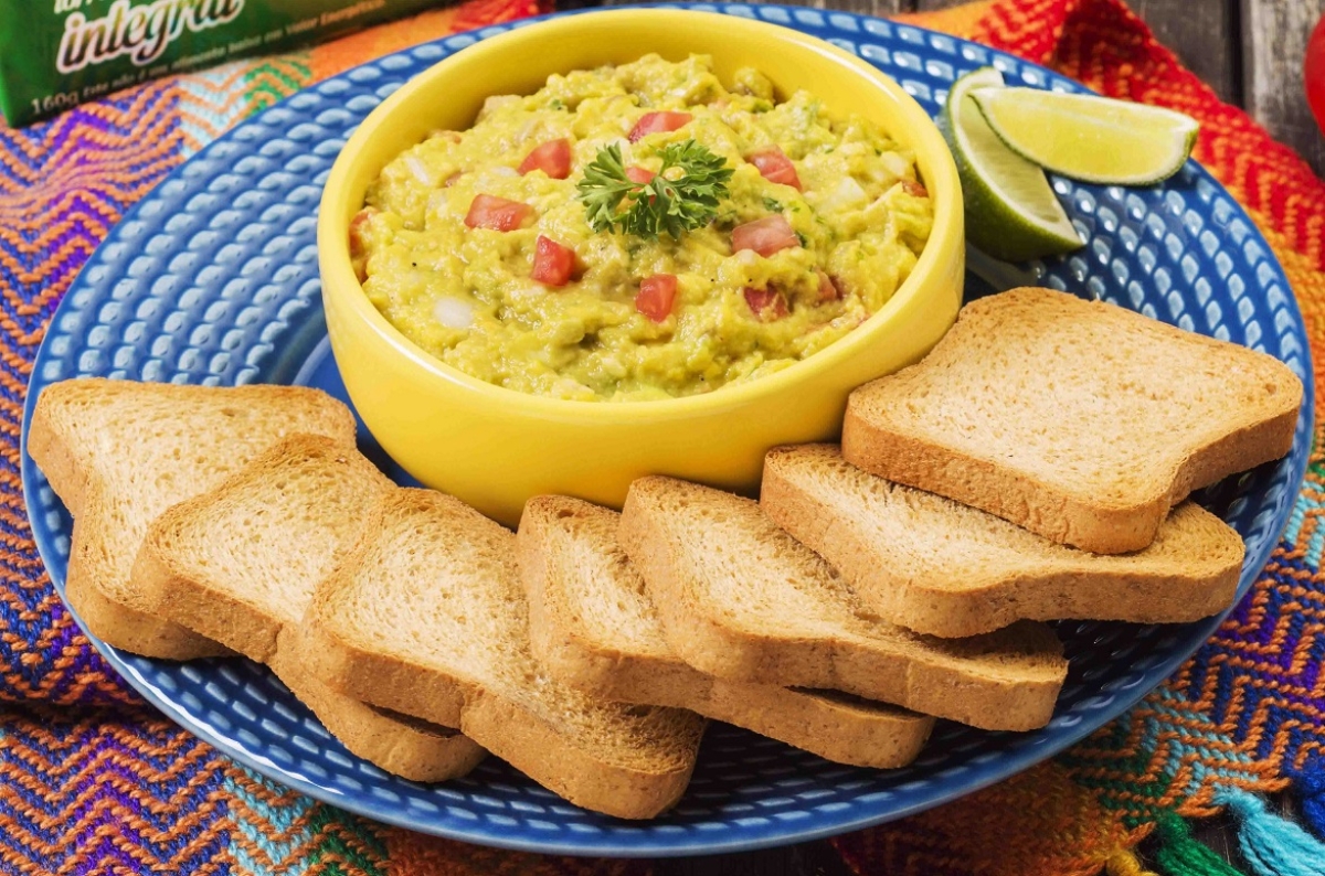 Guacamole com Torradas Integrais - Foto: Divulgação | Marca Vitarella