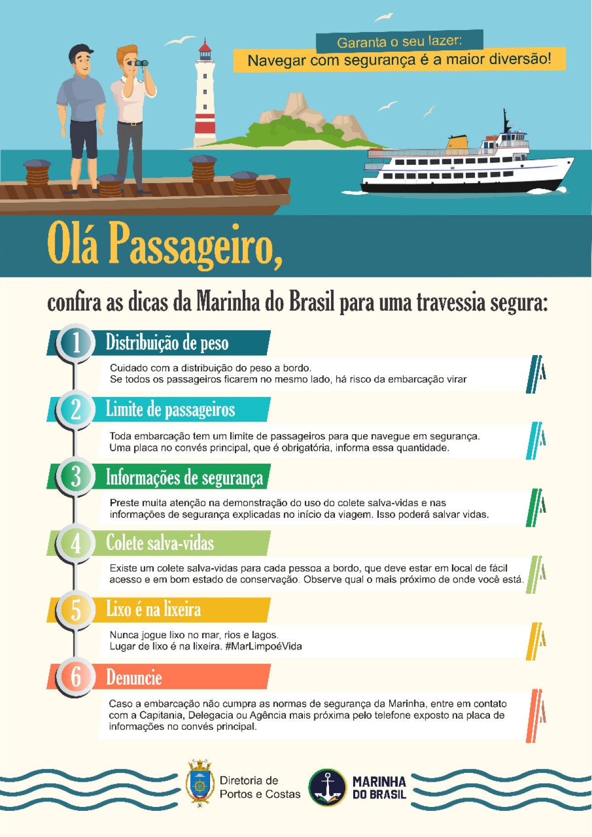 Marinha do Brasil inicia campanha nacional "Travessia Segura" - Imagem: Divulgação | Marinha do Brasil