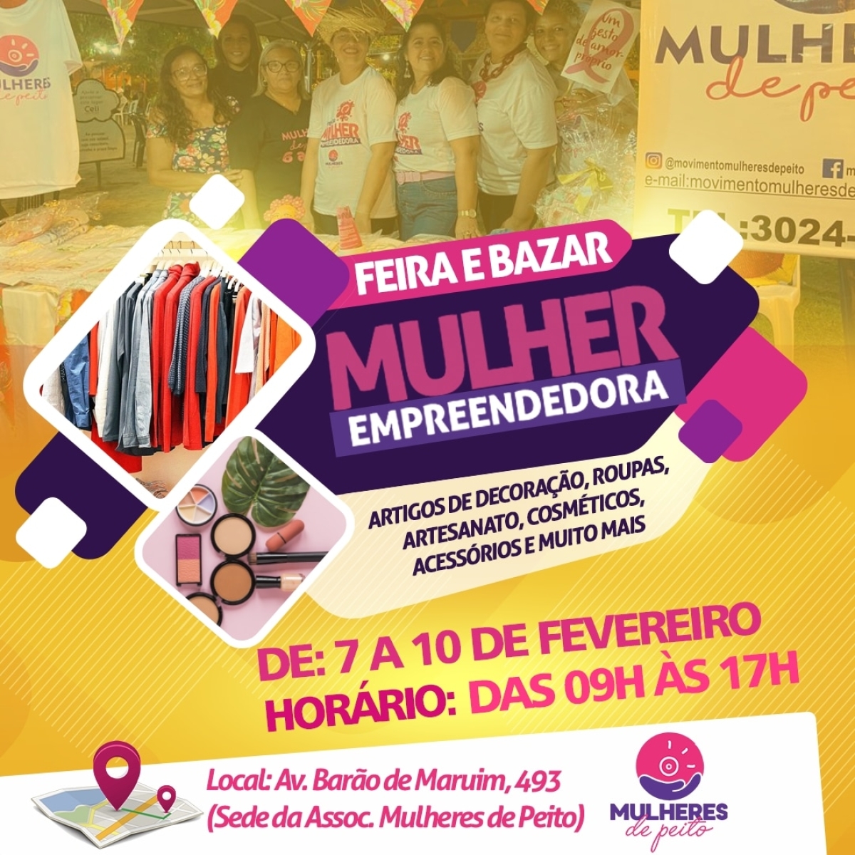 Movimento Mulheres de Peito lança Feira e Bazar da Mulher Empreendedora em Aracaju - Imagem: Divulgação