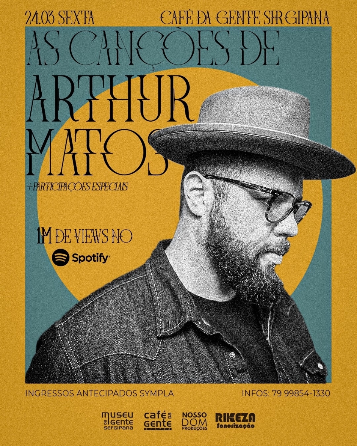 O artista Arthur Matos celebra seus onze anos de carreira no Café da Gente Sergipana - Imagem: Divulgação
