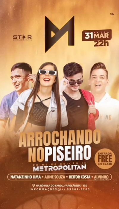 1ª Edição do "Arrochando no Piseiro" - Imagem: Divulgação | Metropolitan