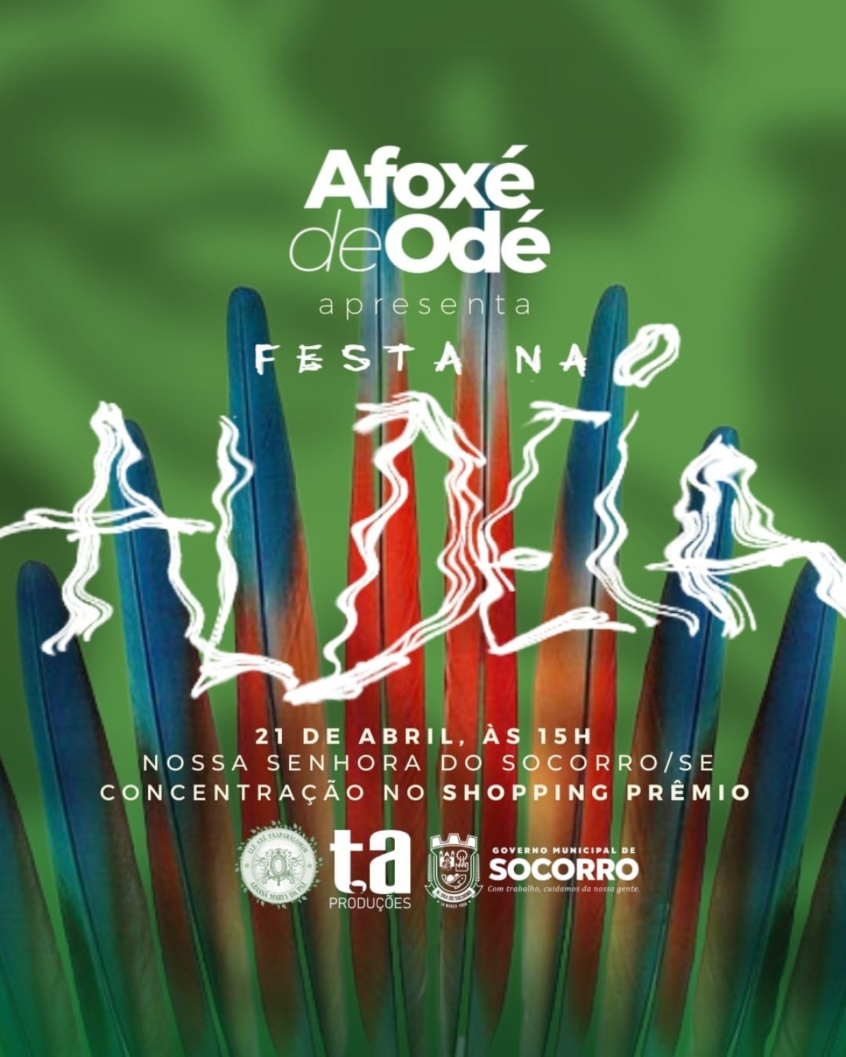 Cortejo afro cultural Afoxé de Odé comemora sua 12º edição - Imagem: Divulgação