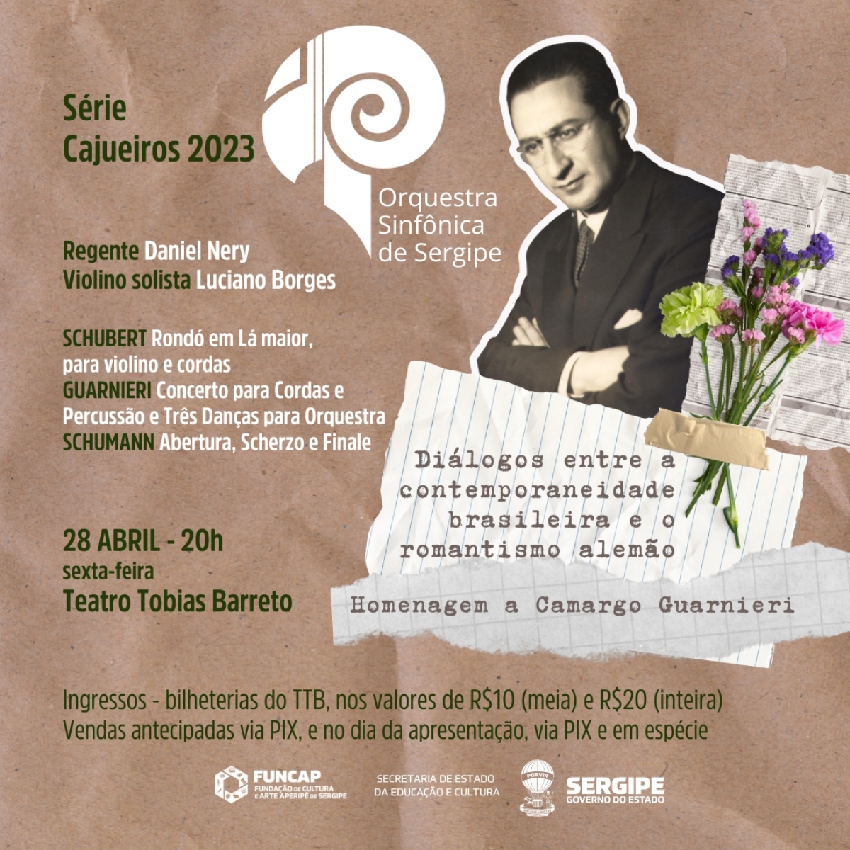 Orsse apresenta "Diálogos entre a contemporaneidade brasileira e o romantismo alemão - Homenagem a Camargo Guarnieri" - Imagem: Divulgação