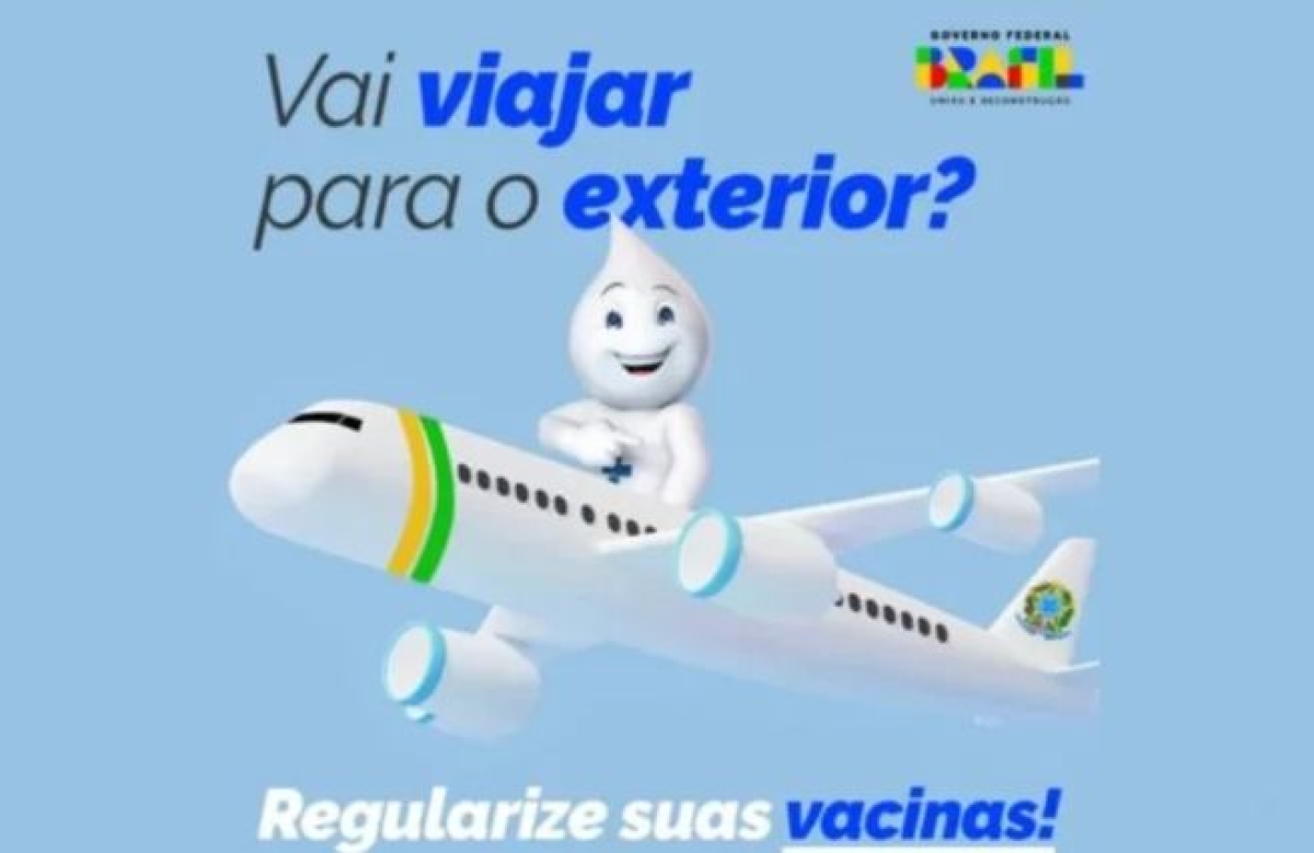 Zé Gotinha em um avião presidencial - Foto: Divulgação | Governo do Brasil