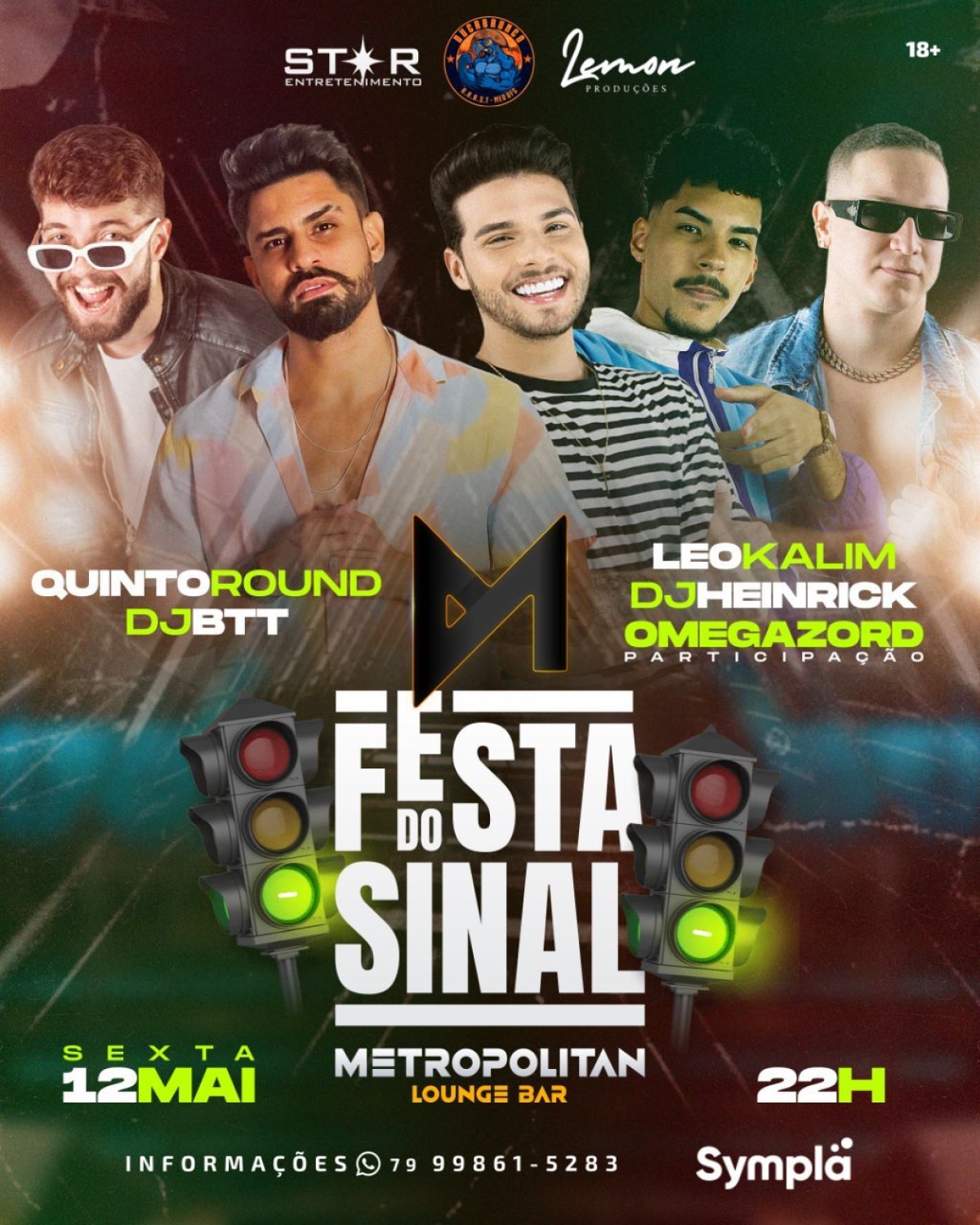 Quinto Round e Leo Kalim são as atrações da Festa do Sinal - Imagem: Divulgação