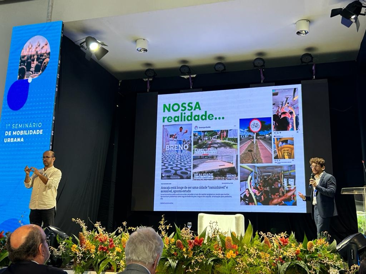 Em seminário, Breno Garibalde fala sobre os impactos da expansão urbana no transporte público - Foto: Camila Ramos