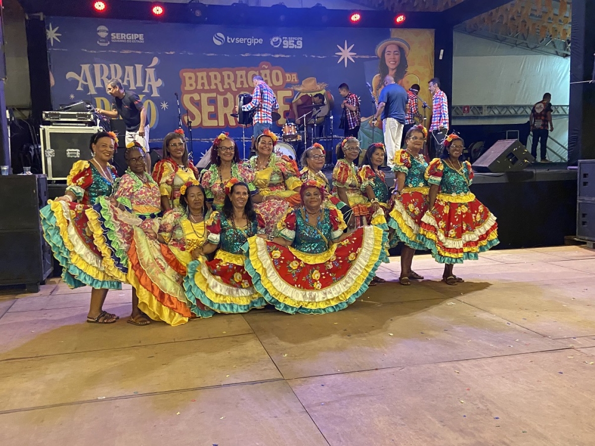 Mesmo com a saudade e a ausência de sua líder, a energia e a alegria tradicionais do grupo se
mantiveram vivas - Foto: Marco Ferro | Governo de Sergipe