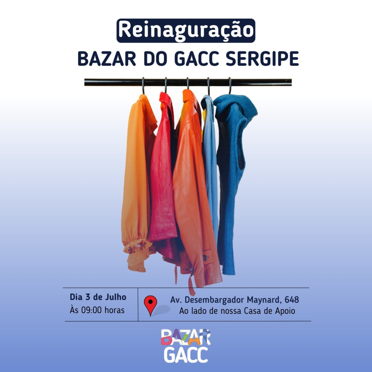 GACC/SE reinaugura o Bazar nesta segunda-feira, 3/7 - Imagem: GACC/SE