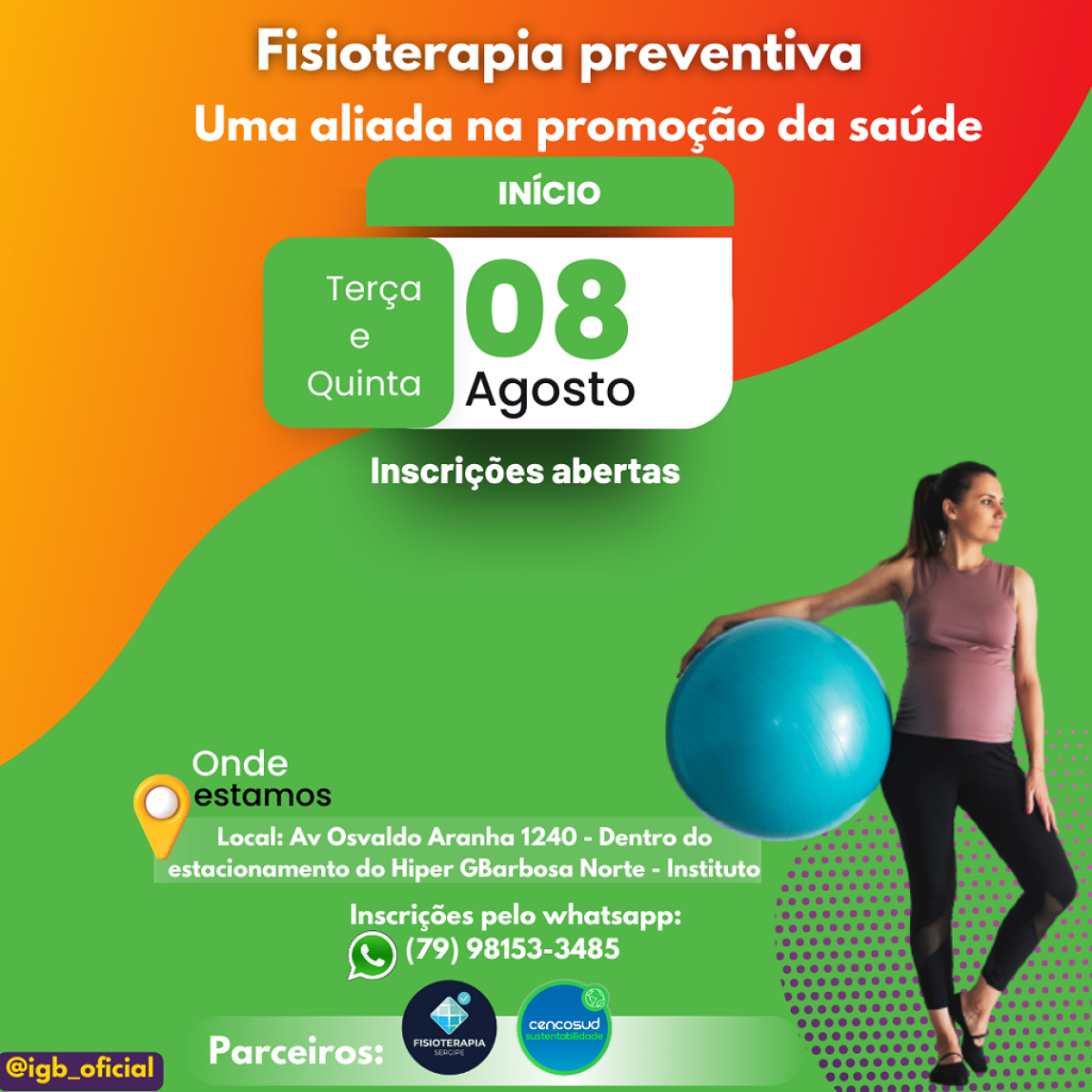 Fisioterapia Preventiva gratuita no GBarbosa Hiper Norte - Imagem: Divulgação