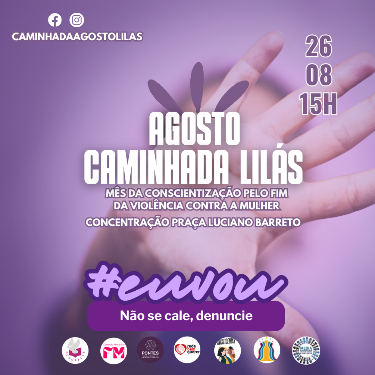 Caminhada Agosto Lilás - Imagem: Divulgação