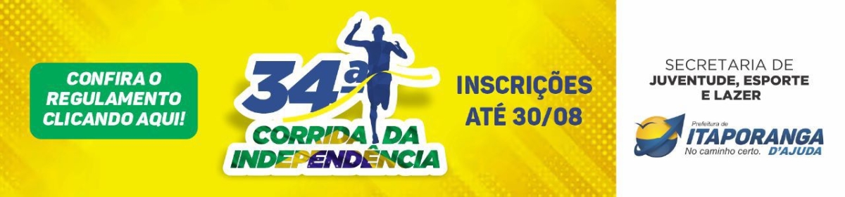 34ª edição da Corrida da Independência - Imagem: Divulgação | Prefeitura de Itaporanga d´Ajuda
