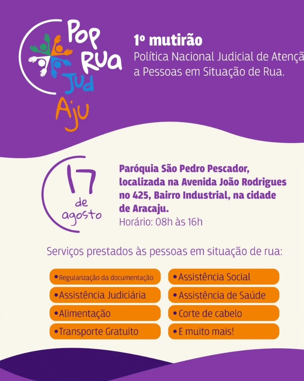 Defensoria Pública prestará assistência jurídica e psicossocial no Mutirão PopRuaJud - Imagem: Divulgação