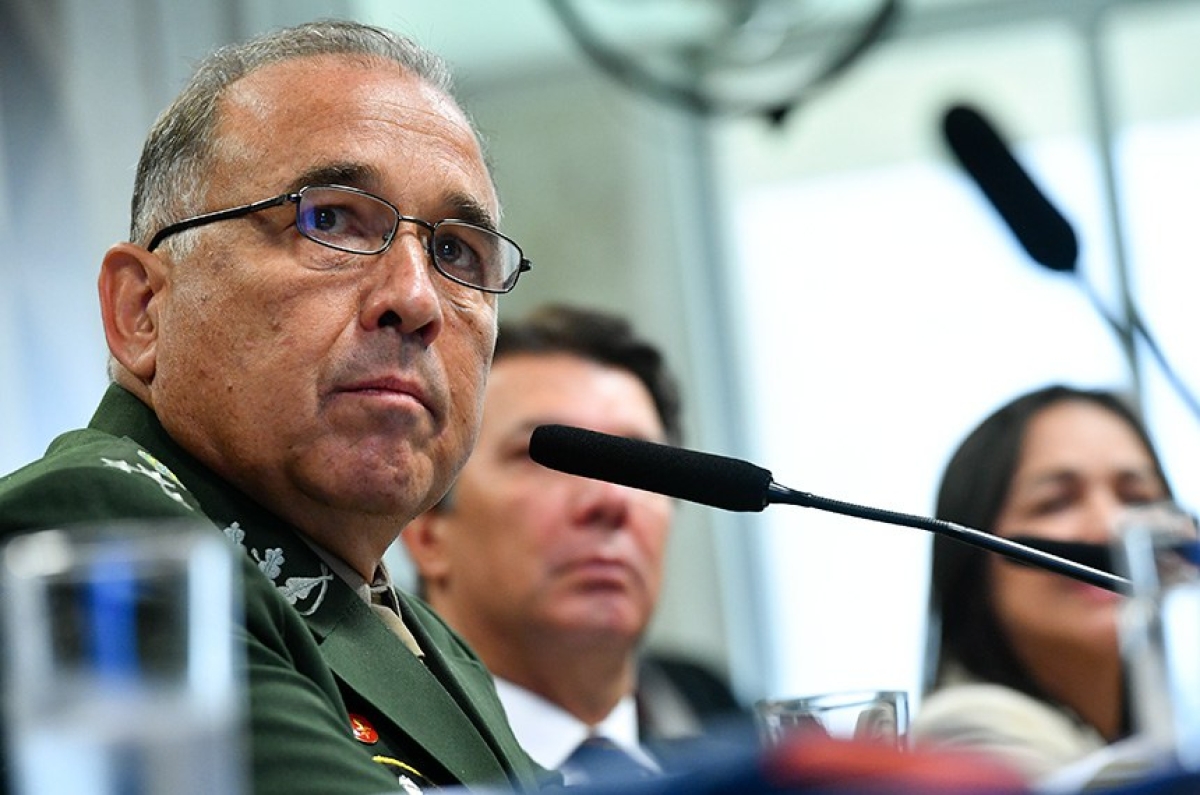 O general Gustavo Henrique Dutra é ouvido pela CPMI do 8 de Janeiro - Foto: Geraldo Magela | Agência Senado