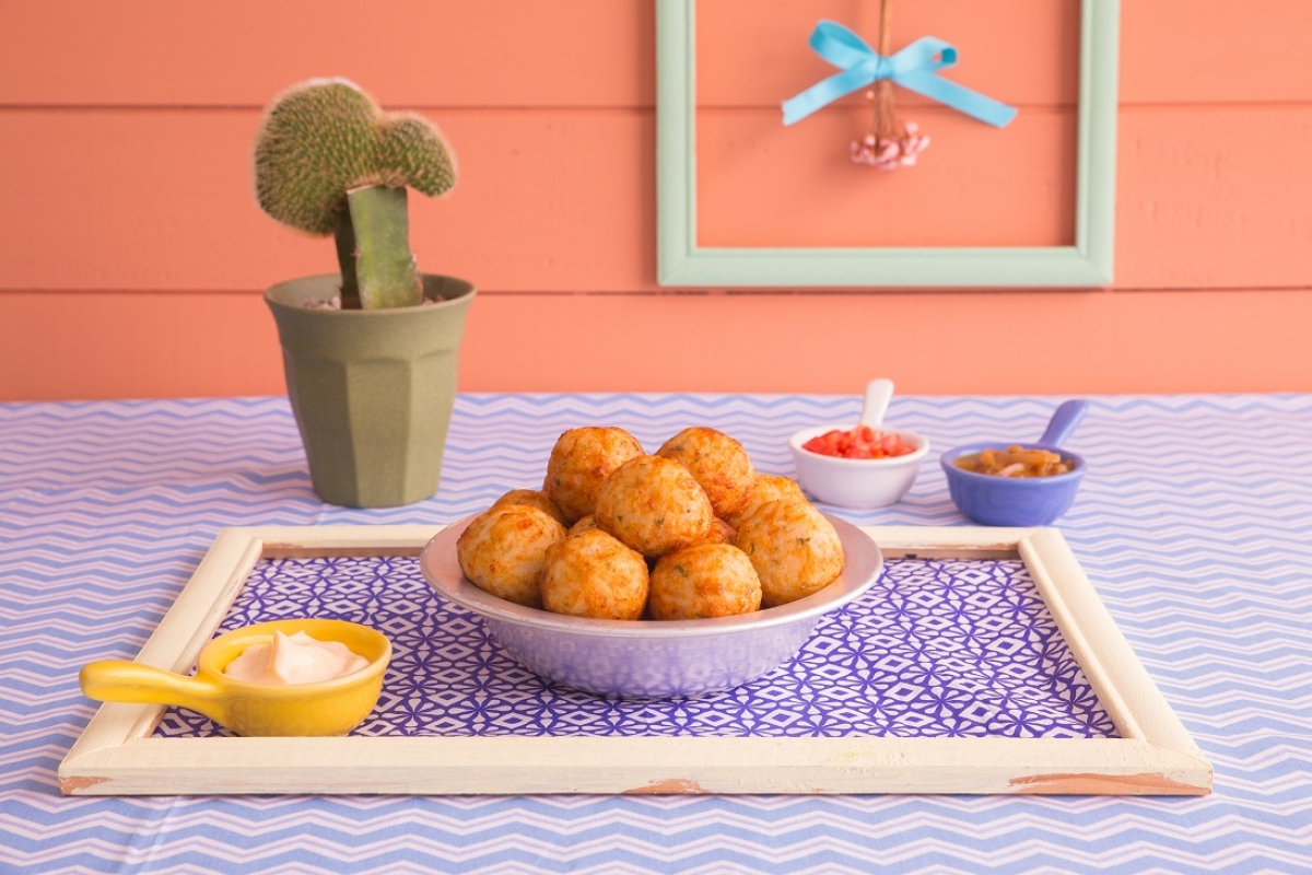Bolinho de Arroz com Queijo Muçarela - Foto: Marca Finna | Divulgação