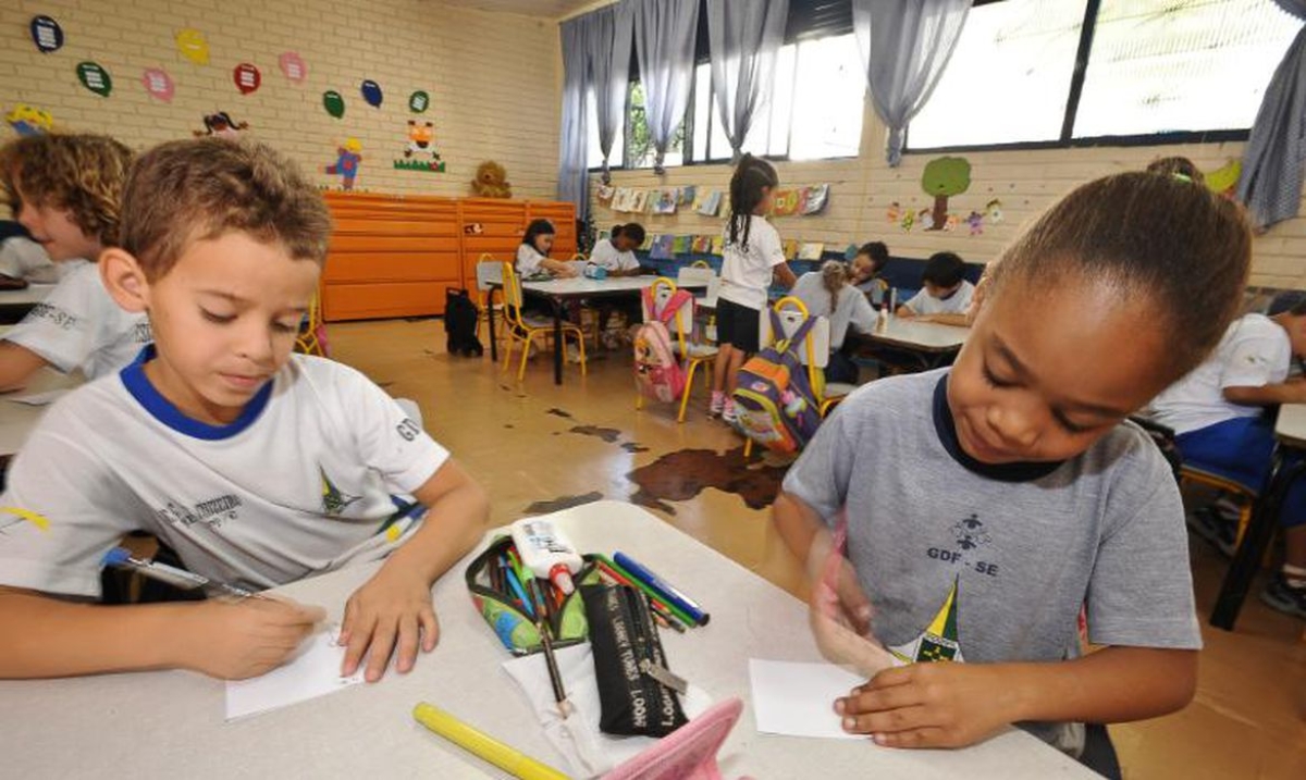 Crianças da educação infantil em sala de aula - Foto de arquivo: Agência Brasil