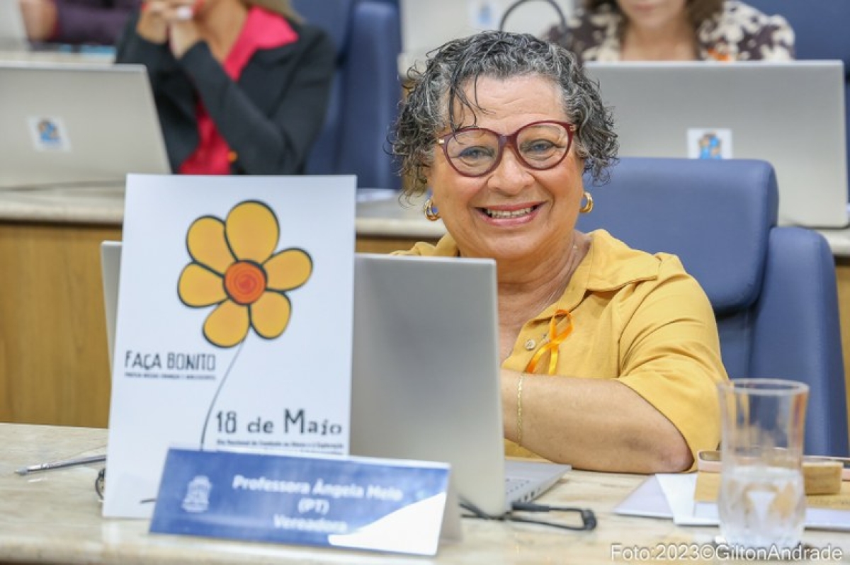 Professora �?ngela Melo - Foto: Gilton Rosas | Câmara de Aracaju