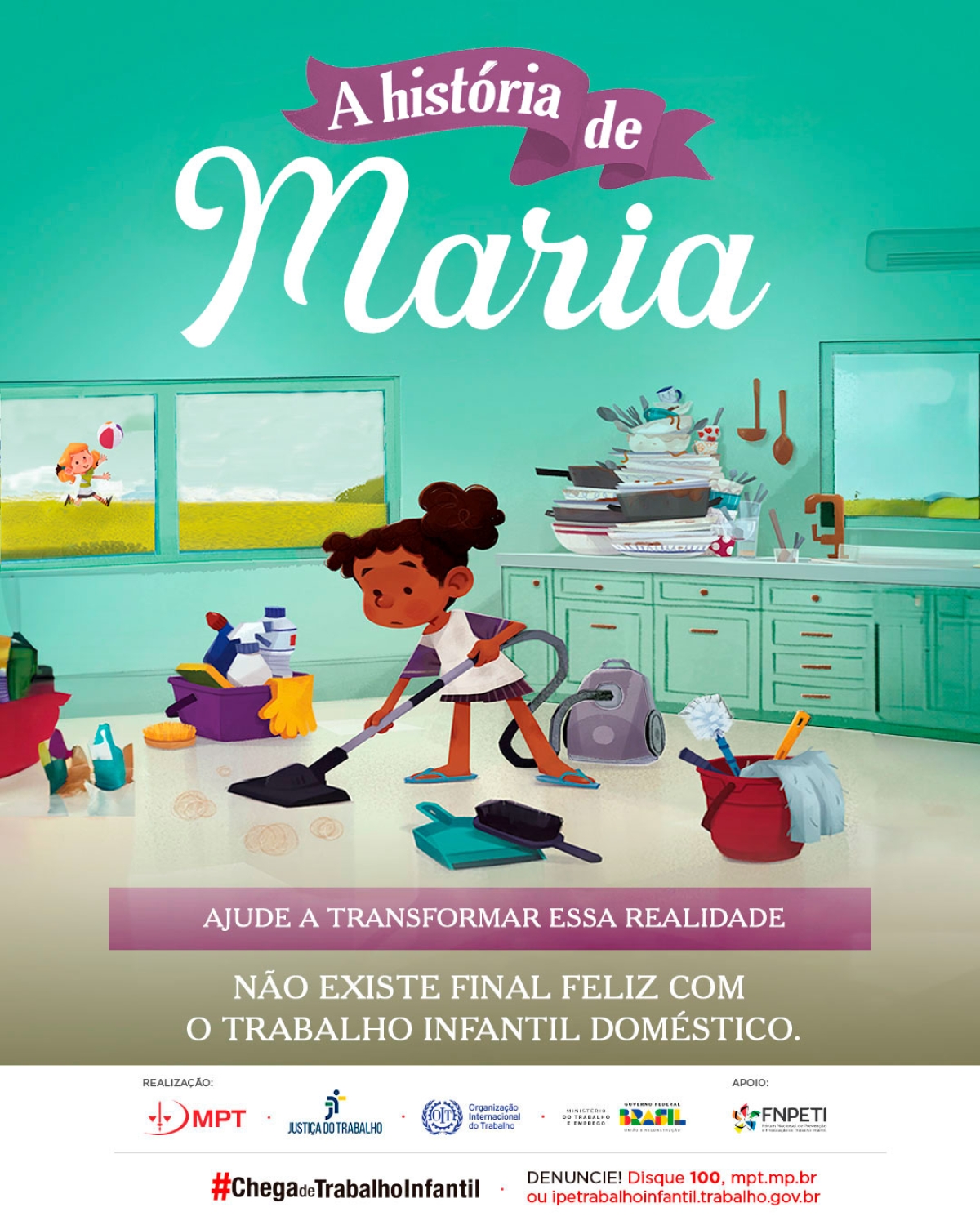 Campanha alerta para o combate ao trabalho infantil - Imagem: Divulgação