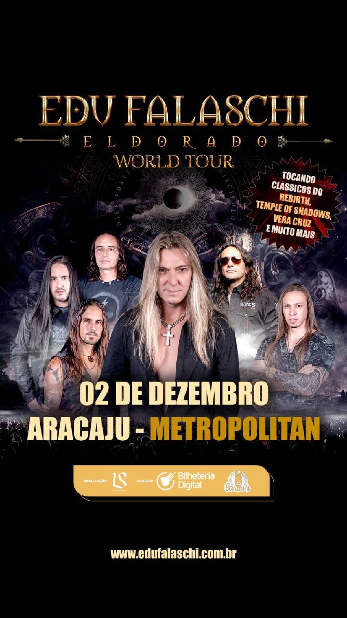Edu Falaschi desembarca em Aracaju com a turnê do disco Eldorado em dezembro - Imagem: Divulgação