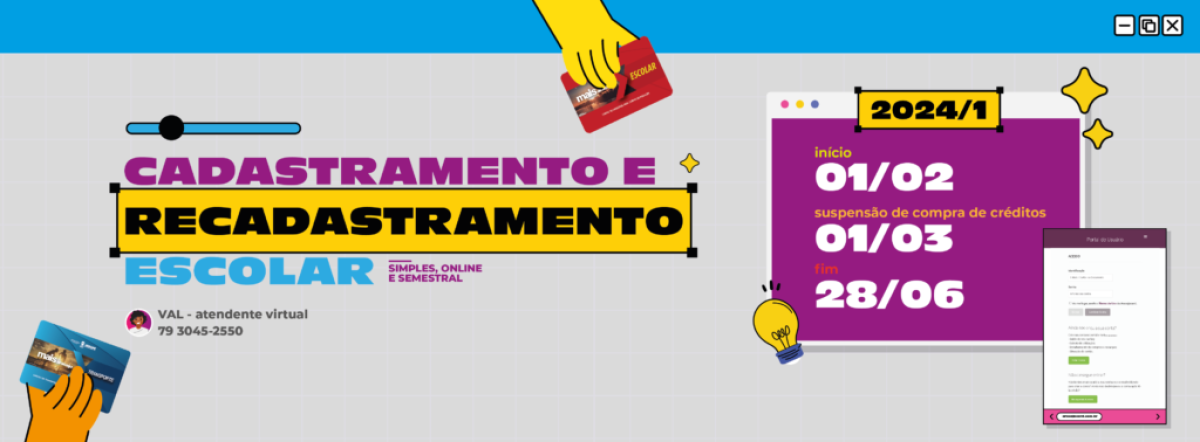 Fique ligado: Veja como fica o calendário do cadastramento/recadastramento do Mais Aracaju a partir de fevereiro e faça já o seu - Imagem: Reprodução
