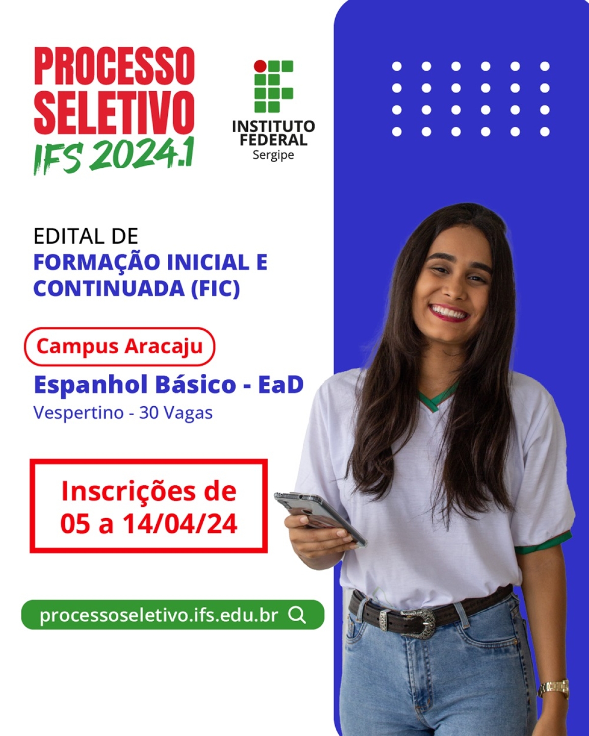 IFS oferta curso de Espanhol Básico (EAD) - Foto: Divulgação/IFS
