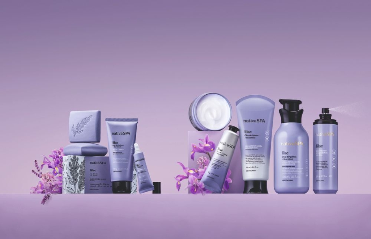 Em composição de flores delicadas e na máxima potência do exclusivo óleo de quinoa, o Boticário expande portfólio com Nativa SPA Lilac - Foto: Divulgação/O Boticário
