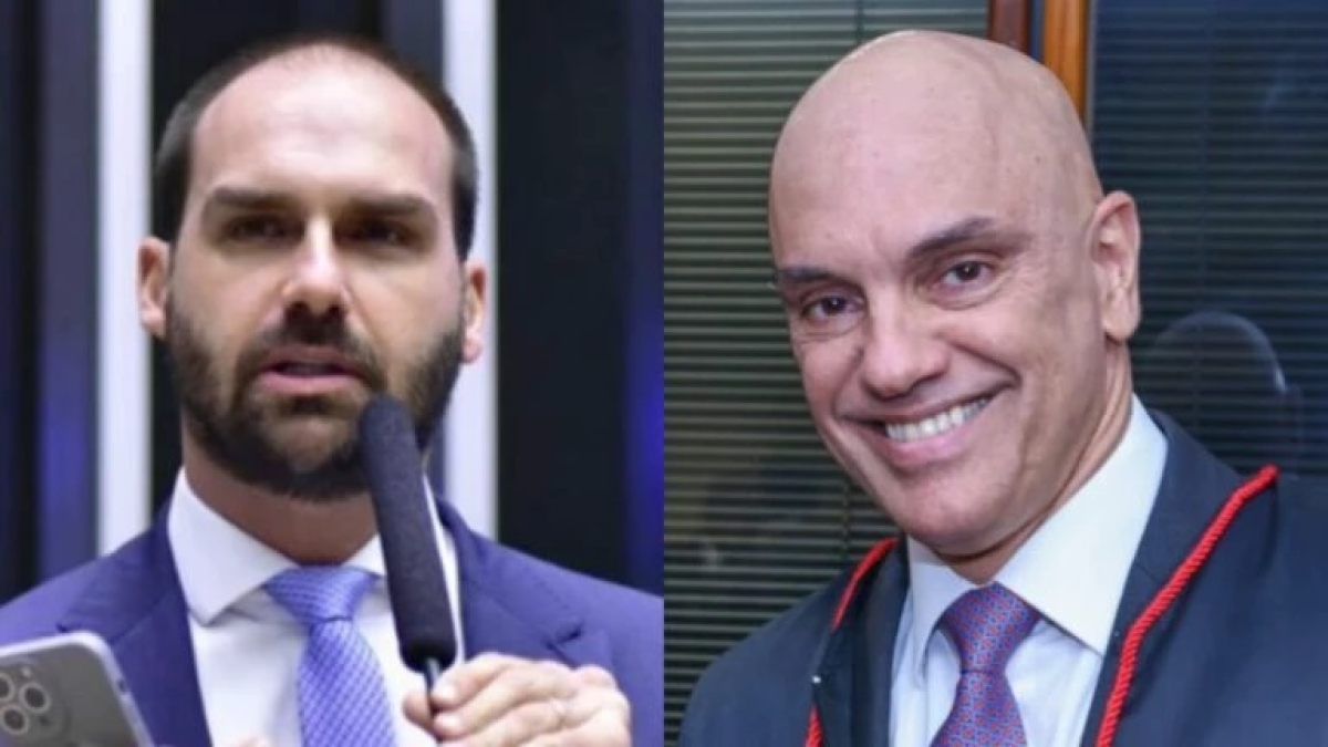 Eduardo Bolsonaro e Alexandre de Moraes Foto: Zeca Ribeiro/Câmara dos Deputados; Foto: Ricardo Stuckert/PR