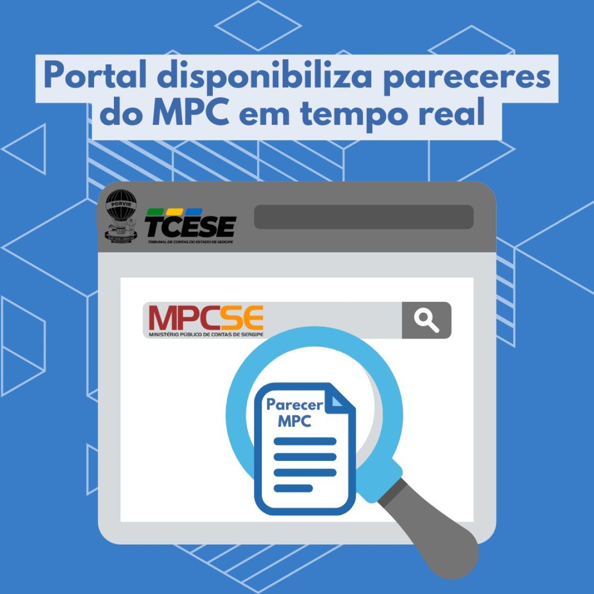 Portal disponibiliza pareceres do MPC em tempo real - Imagem: TCE SE