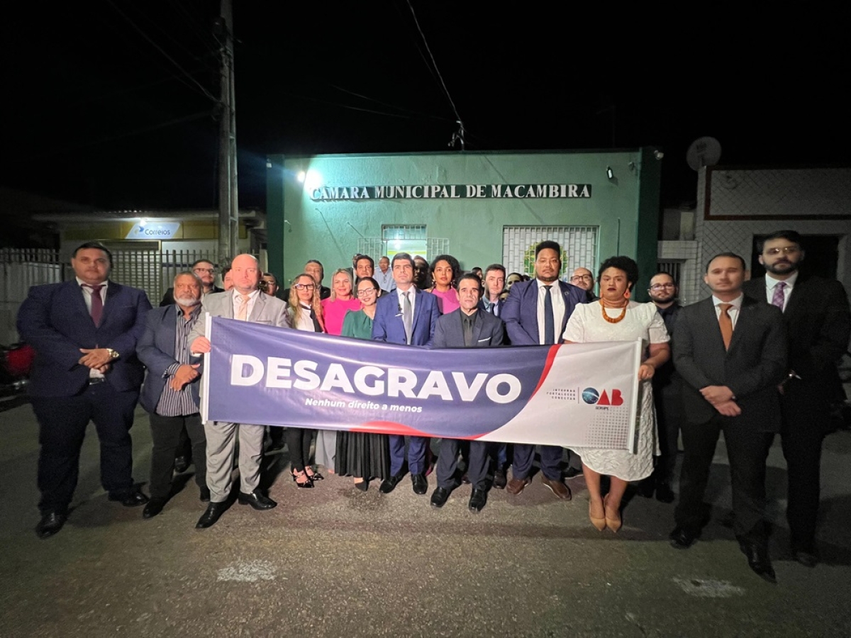 OAB/SE realiza ato de desagravo em Macambira contra vereador do município - Foto: OAB/SE