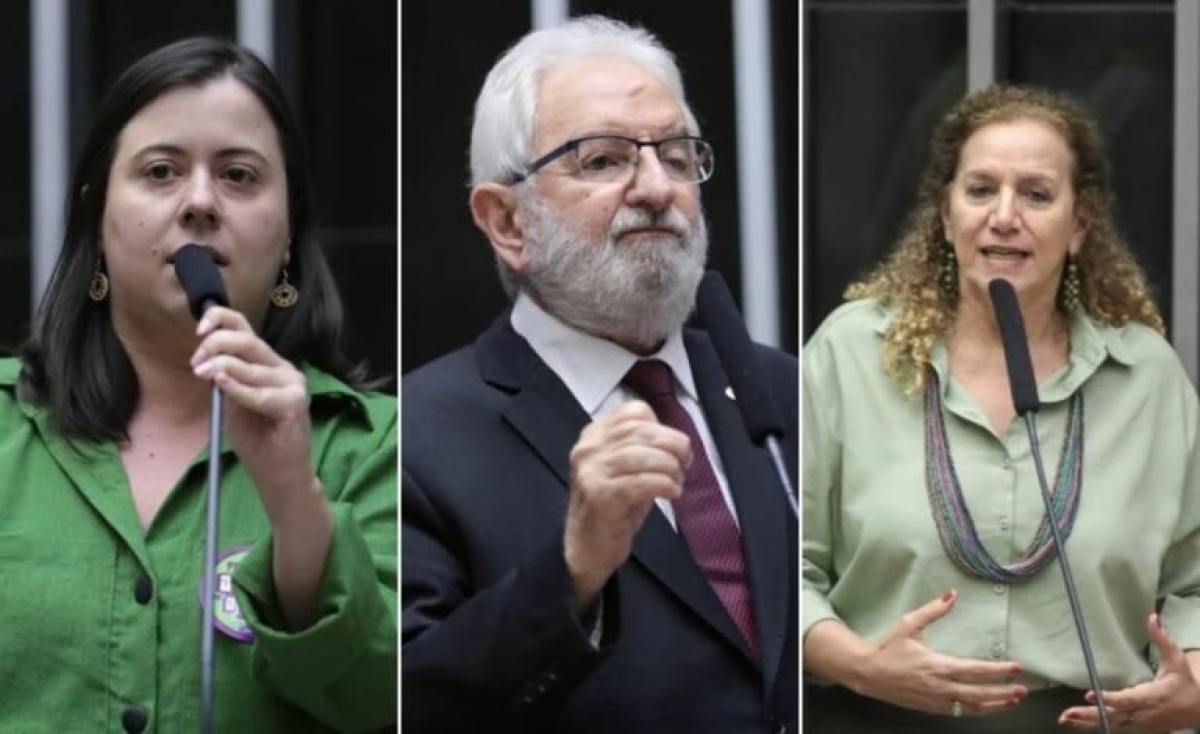 Sâmia Bomfim, Ivan Valente e Jandira Feghali - Fotos: Mário Agra e Zeca Ribeiro/Câmara dos Deputados