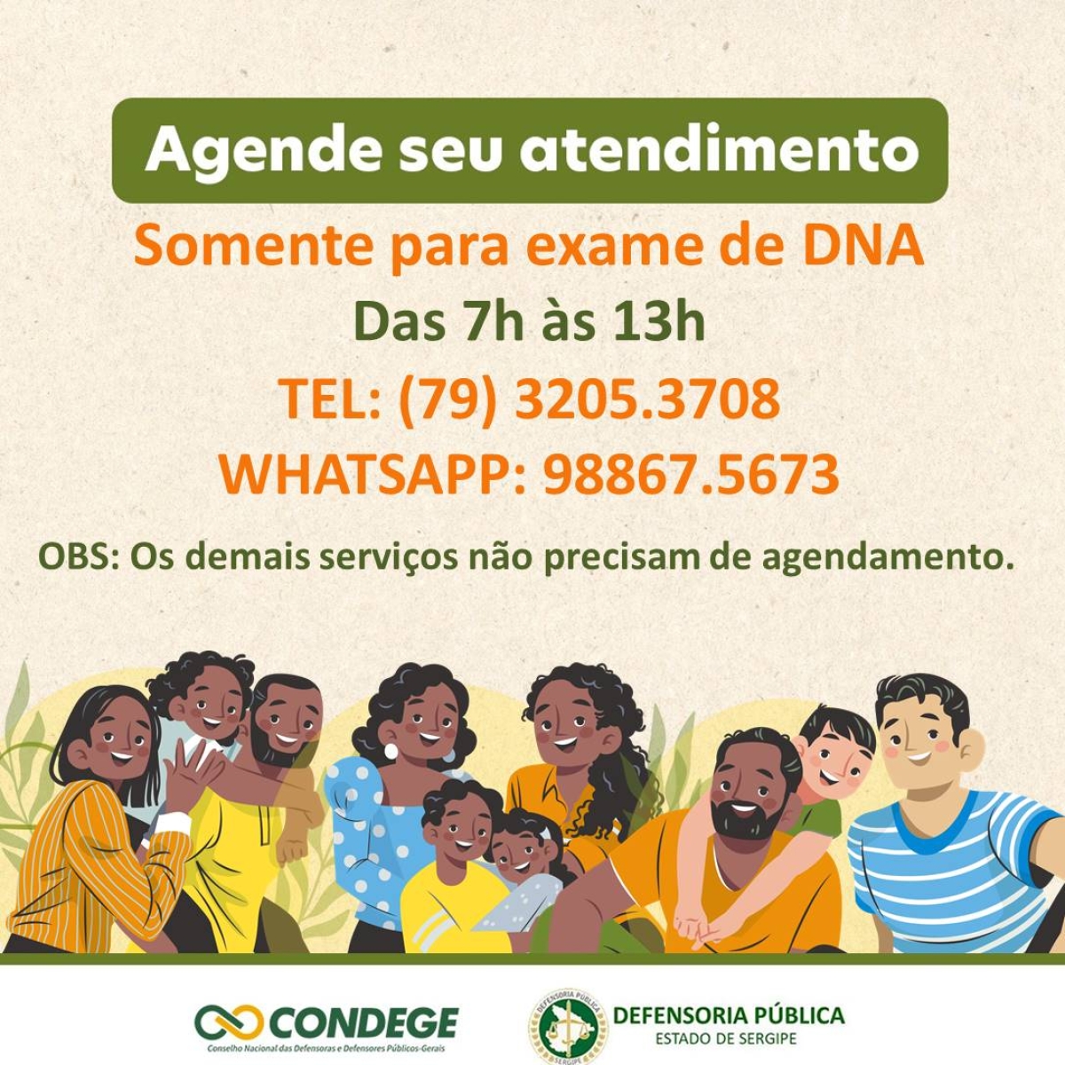 Defensoria Pública realiza dia 17 de agosto o mutirão nacional "Meu Pai tem Nome" - Foto: Divulgação/Defensoria Pública Sergipe