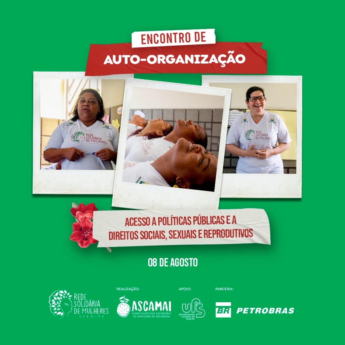 Encontro de auto-organização do Projeto Rede Solidária de Mulheres de Sergipe acontece nesta quinta-feira, dia 08 - Foto: Assessoria/Divulgação
