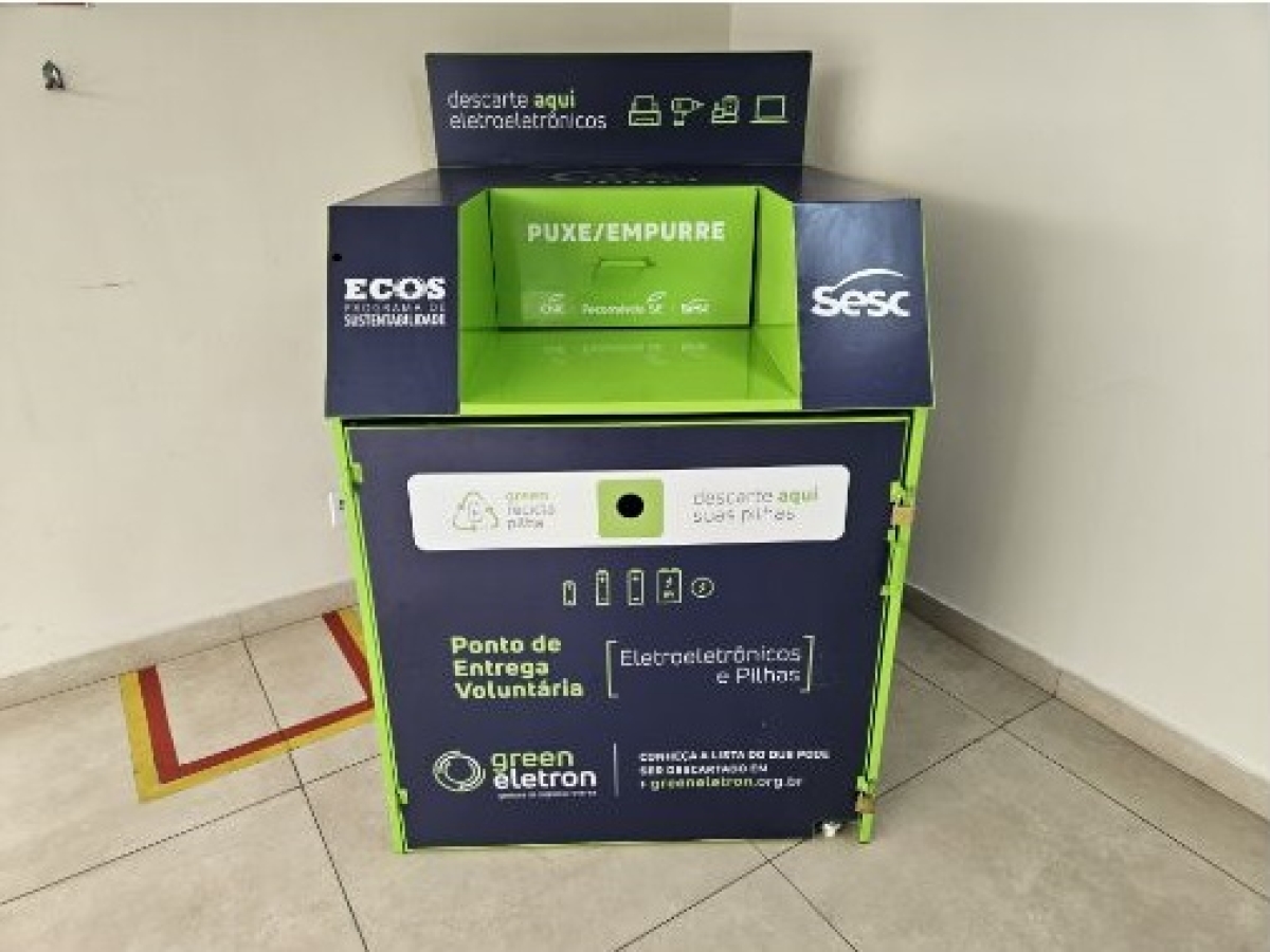 Sesc Sergipe disponibiliza pontos de coleta de pilhas e equipamentos eletrônicos - Foto: Sesc SE