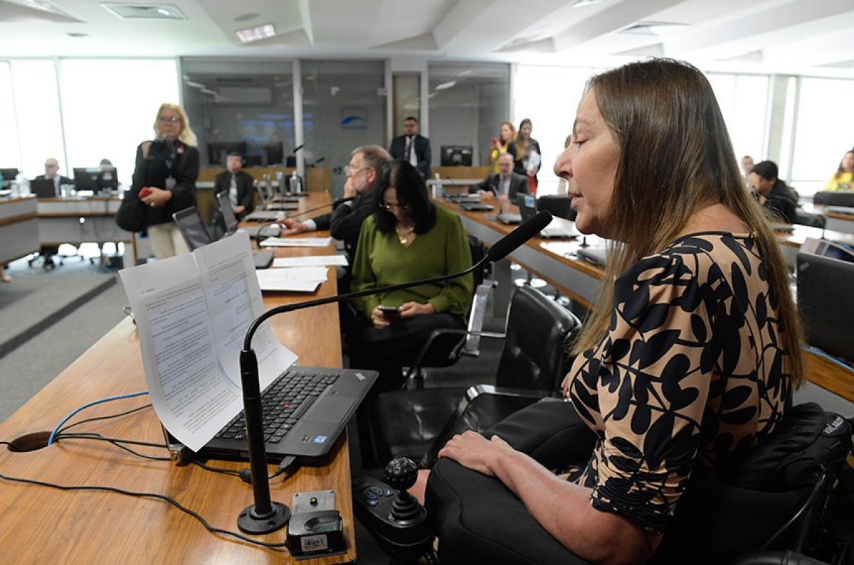 Mara Gabrilli apresentou relatório favorável à Sugestão Legislativa 13/2022 - Foto: Saulo Cruz/Agência Senado