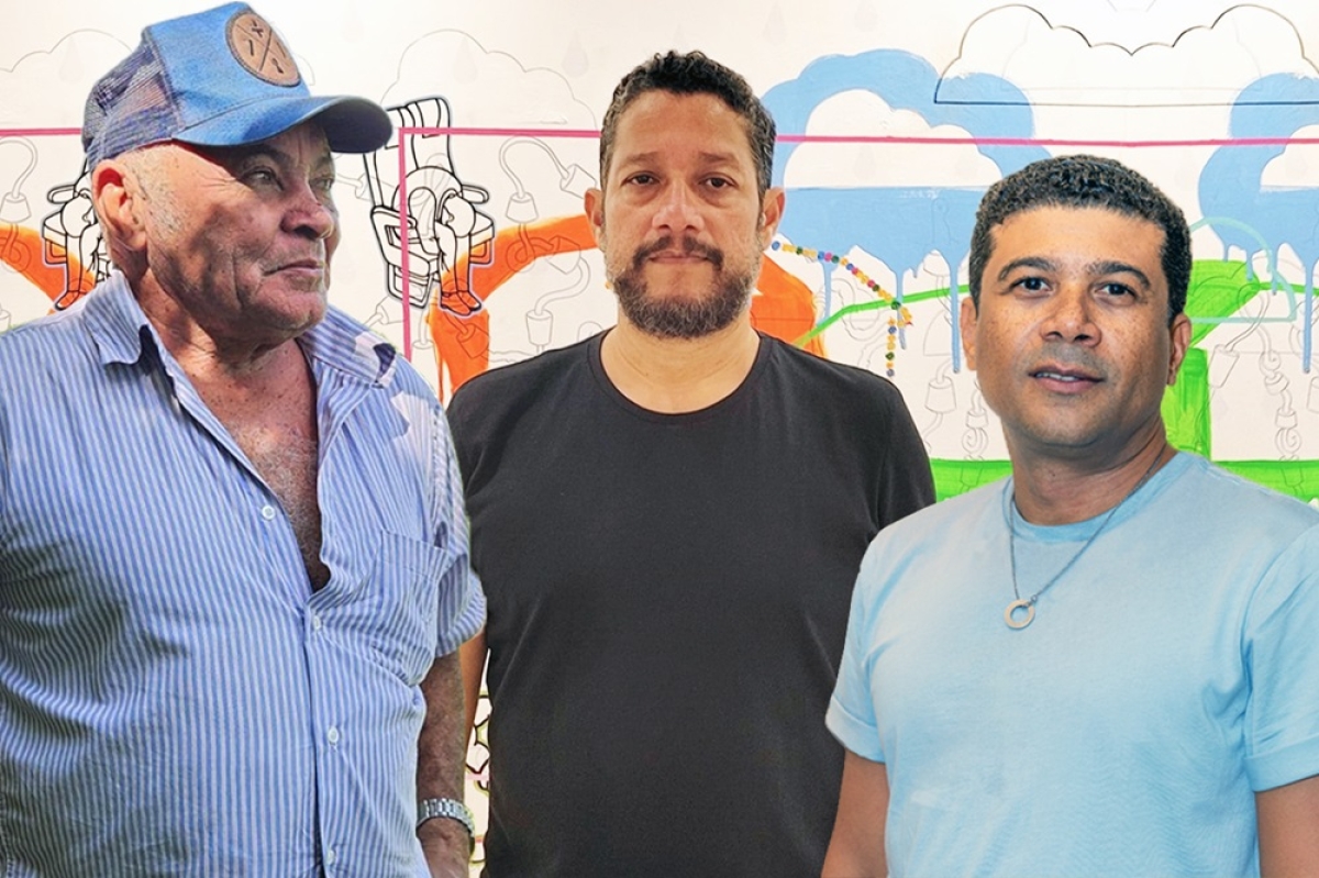 Os artistas Véio e Fábio Sampaio e o designer Wesley Lemos são alguns dos talentos que estarão em destaque durante a SADA - Fotos: Adriano Antunes, Graziele Ferreira e Gilton Rosas
