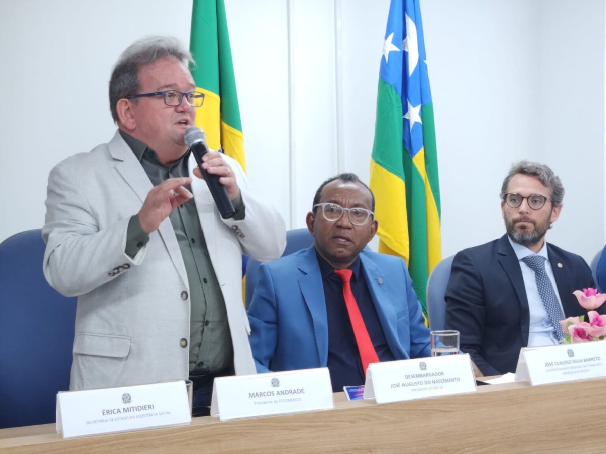 Marcos Andrade, presidente do Sistema Fecomércio-Sesc-Senac, destaca importância das pessoas com deficiência no mercado de trabalho - Foto: Marcio Rocha
