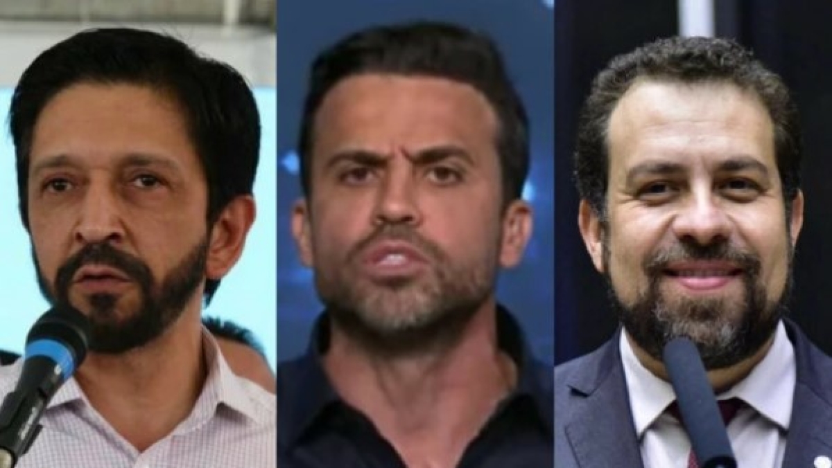 Ricardo Nunes, Pablo Marçal e Guilherme Boulos - Foto: Rovena Rosa/Agência Brasil; Foto: YouTube Band Jornalismo; Foto: Zeca Ribeiro/Câmara dos Deputados