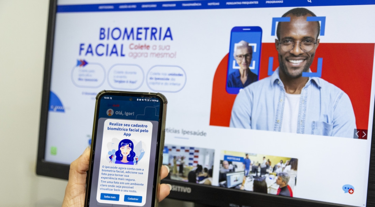 Beneficiários do Ipesaúde podem realizar biometria obrigatória pelo aplicativo - Foto: Igor Matias
