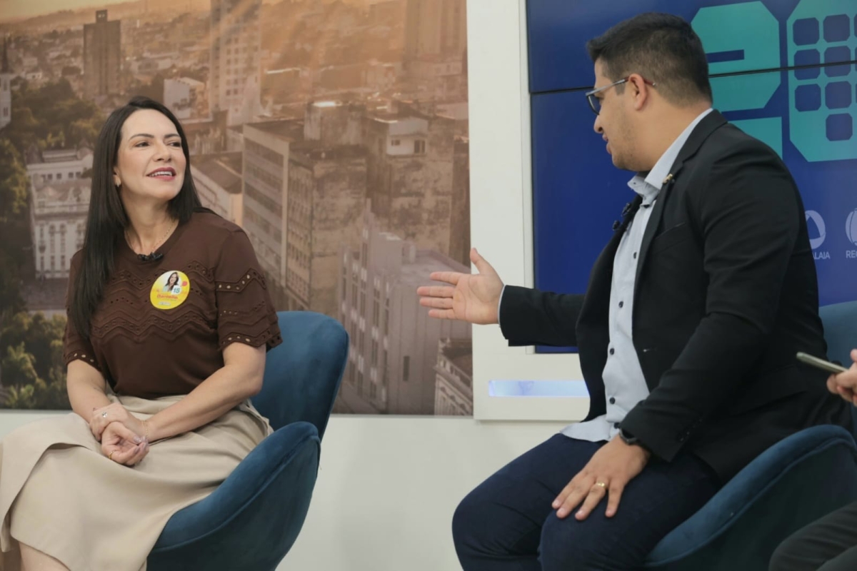 Danielle Garcia em entrevista à TV Atalaia - Foto: Márcio Dantas