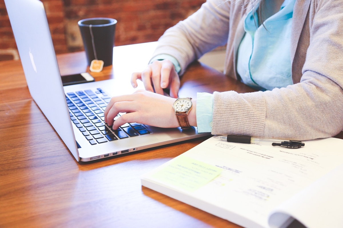 Pessoa digitando no teclado. De utilização gratuita - Foto: Pixabay
