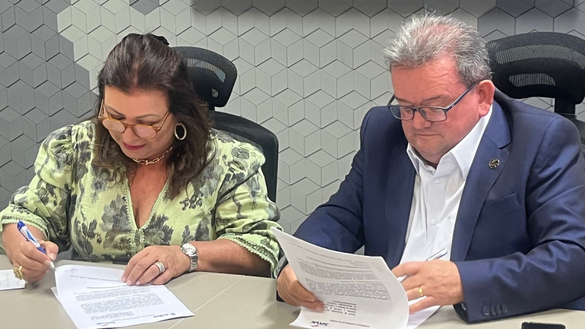 Susana Azevedo, presidente do TCU SE e Marcos Andrade, presidente do Sistema Fecomércio-Sesc-Senac - Foto: Divulgação | Senac SE

