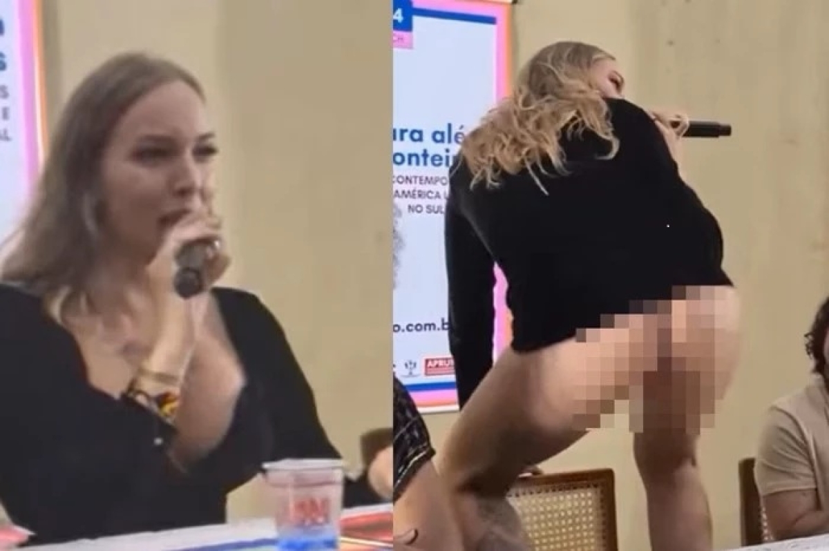 Apresentação erótica em universidade pública - Foto: Reprodução/Instagram Tertuliana Lustosa
