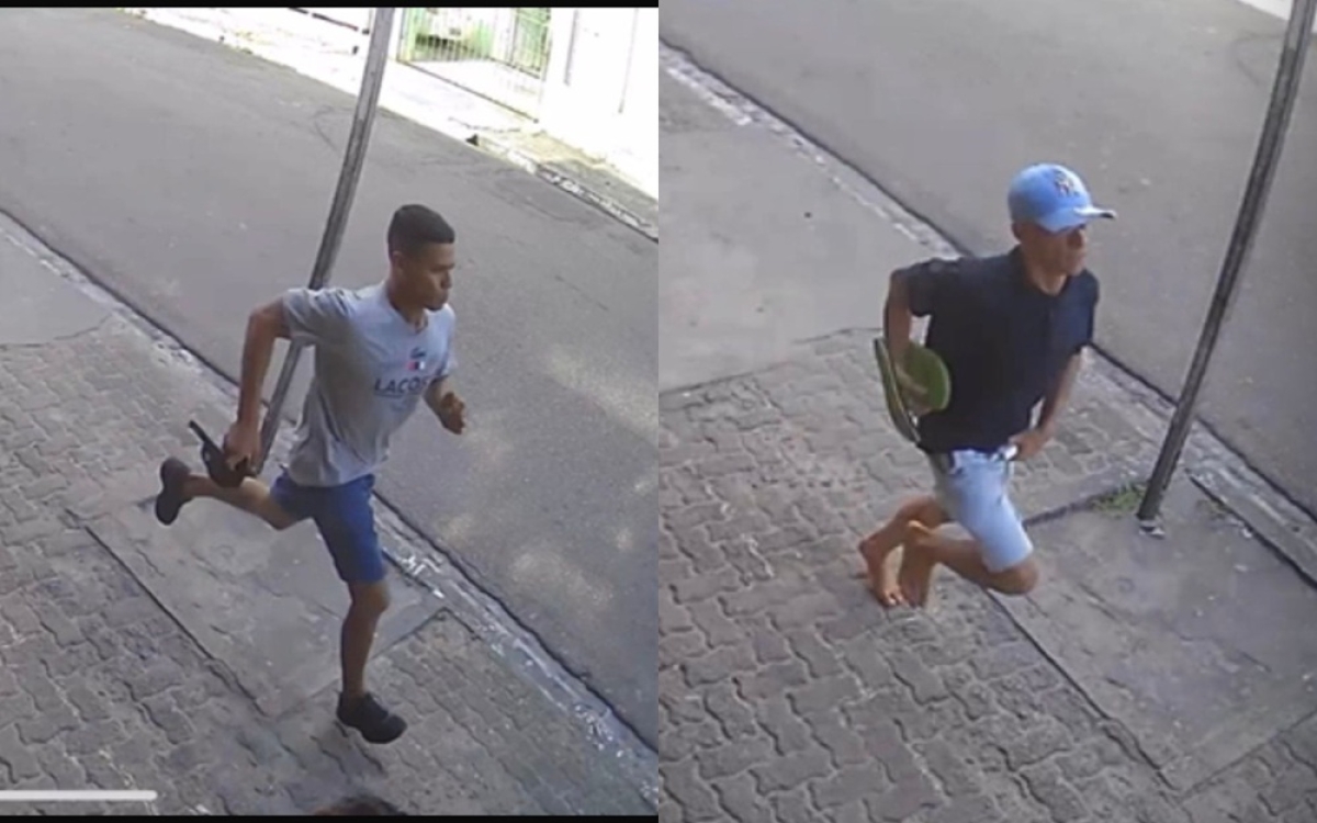 Polícia divulga imagens dos suspeitos do roubo que resultou na morte de homem no Centro - Imagens: Divulgação SSP
