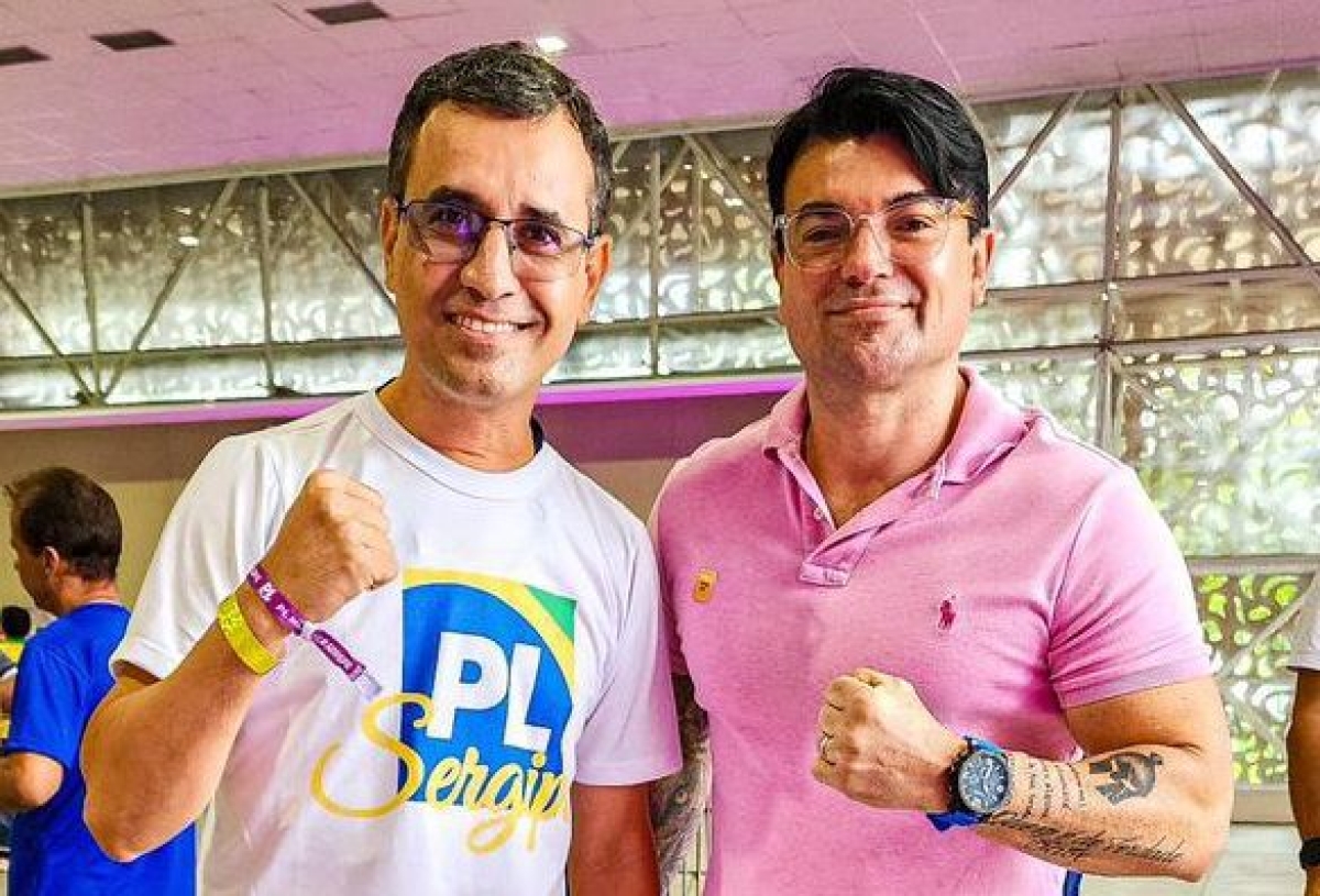 Vereador eleito Lúcio Flávio e delegado André David Caldas - Foto: arquivo pessoal
