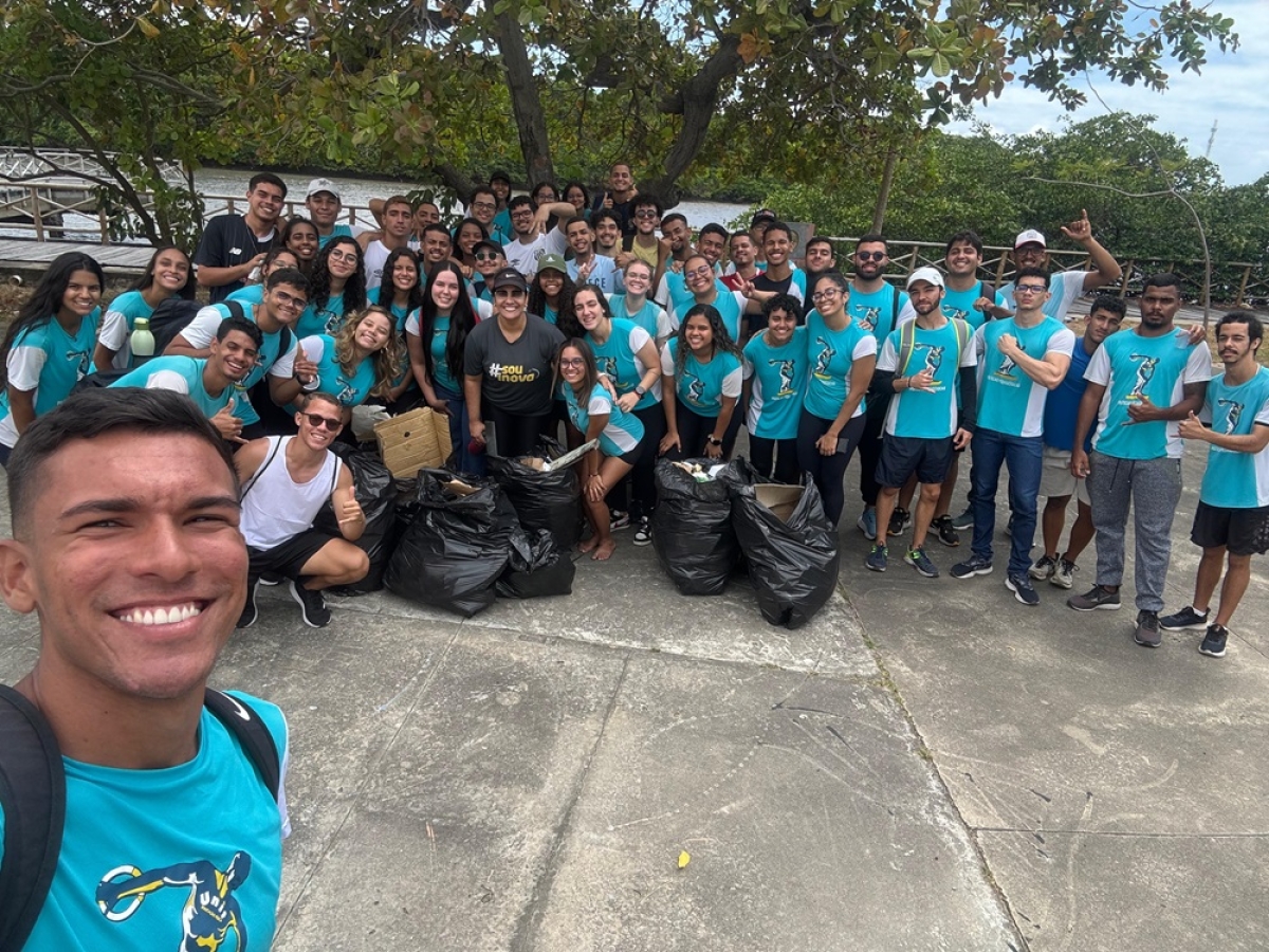 Universitários promovem ações de educação ambiental no Parque dos Cajueiros - Foto: Asscom Unit
