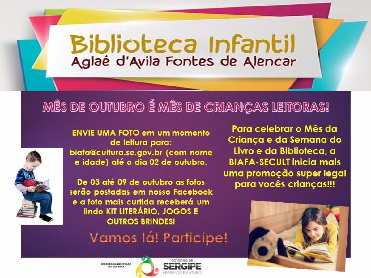 Biblioteca Infantil realiza promo��o para o Dia das Crian�as (Imagem: Secult/SE)