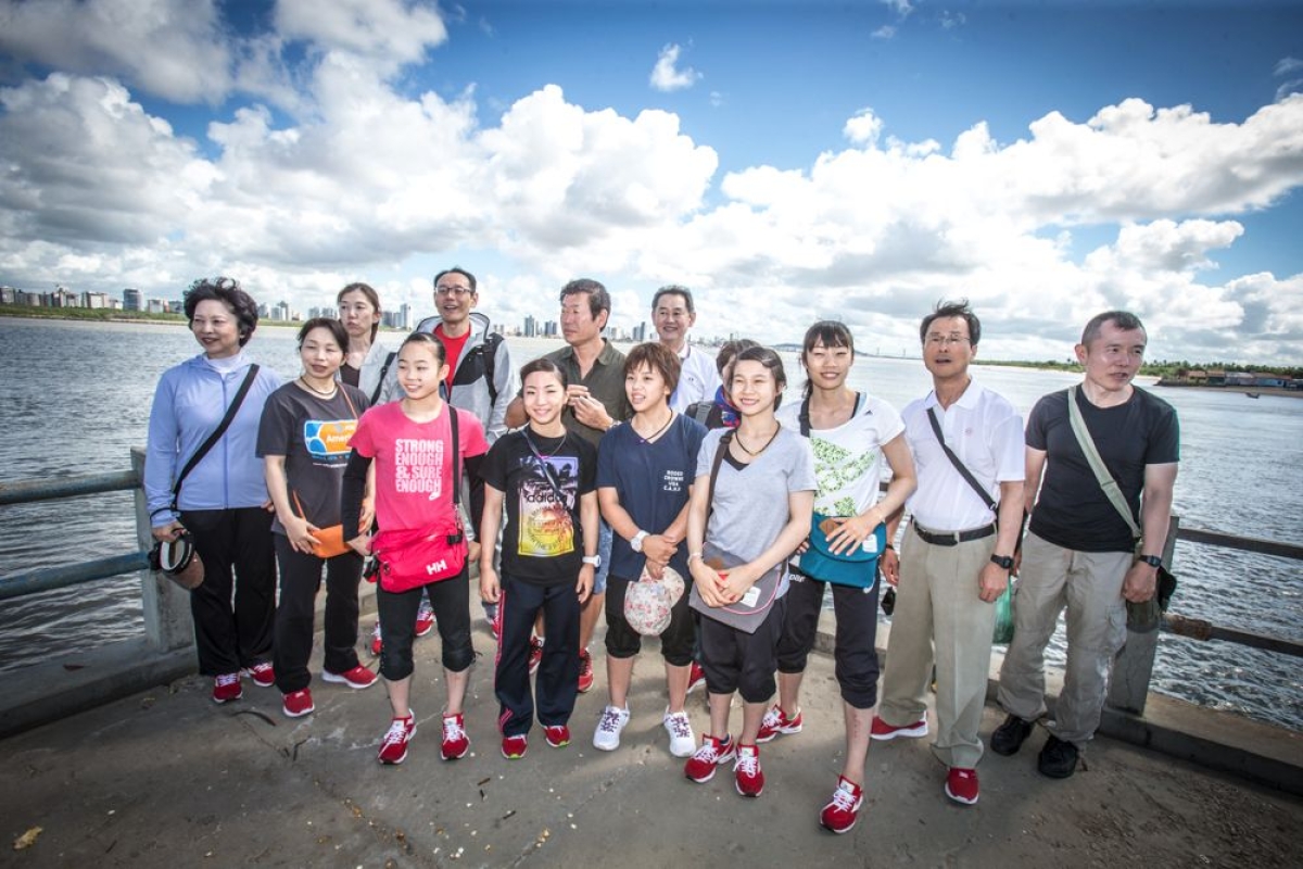 Delega��o japonesa de Gin�stica Art�stica Feminina conhece as belezas do Rio Sergipe (Foto: Assessoria Setesp/SE)