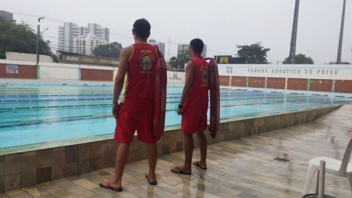 Bombeiros realizam preven��o em treino de delega��es ol�mpicas (Foto: CBM/SE)