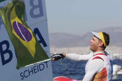 Maior medalhista brasileiro, Scheidt fica em 4� na classe laser e sem medalha (Foto: Divulga��o/COB)