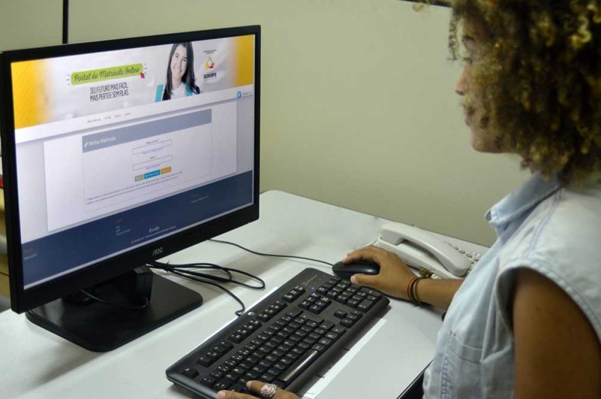 Períodos de matrícula das escolas estaduais já estão disponíveis no Portal da Seed/Sergipe (Imagem: Maria Odília/Seed/SE)