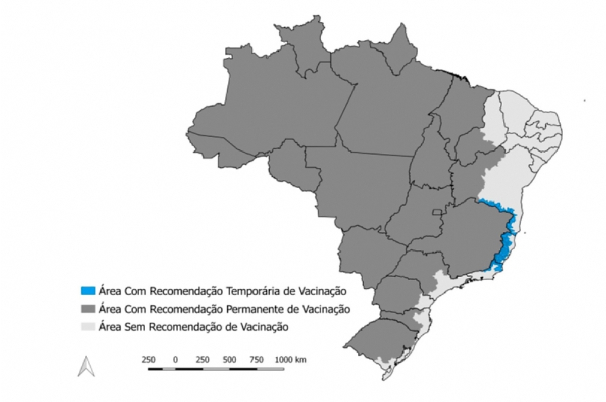 Sergipe não está nos locais que se recomenda vacinação (Imagem: Divulgação)